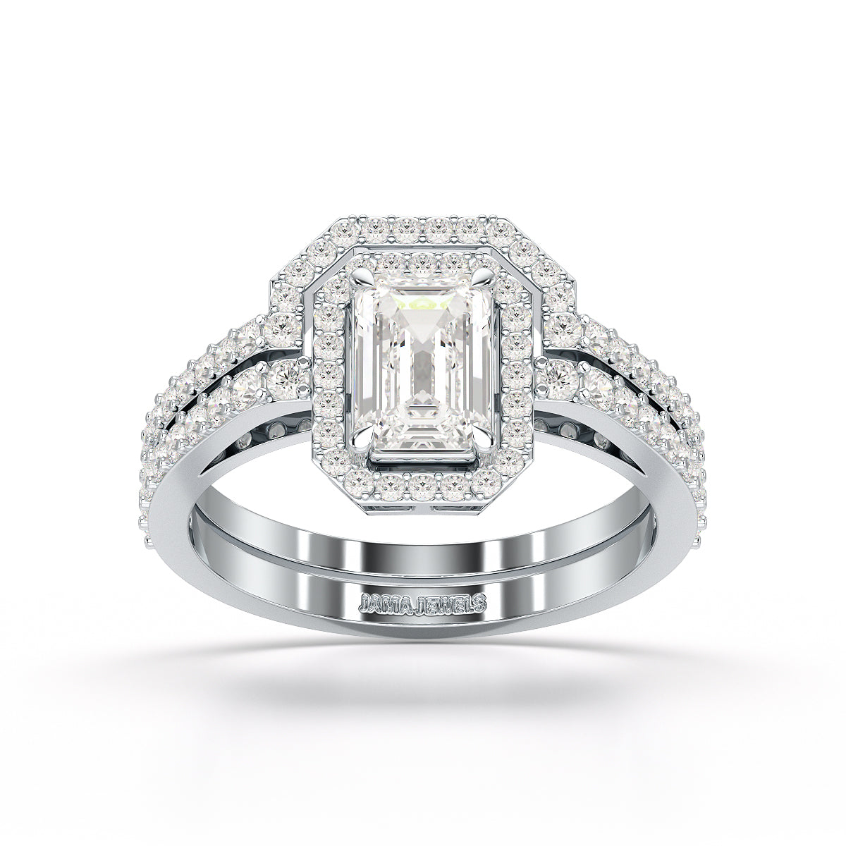 1.63 CT Emerald Cut Lab Diamond Ring