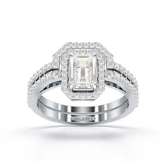 1.63 CT Emerald Cut Lab Diamond Ring