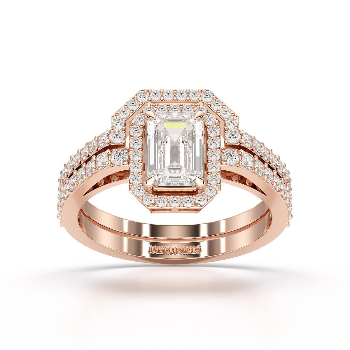 1.63 CT Emerald Cut Lab Diamond Ring