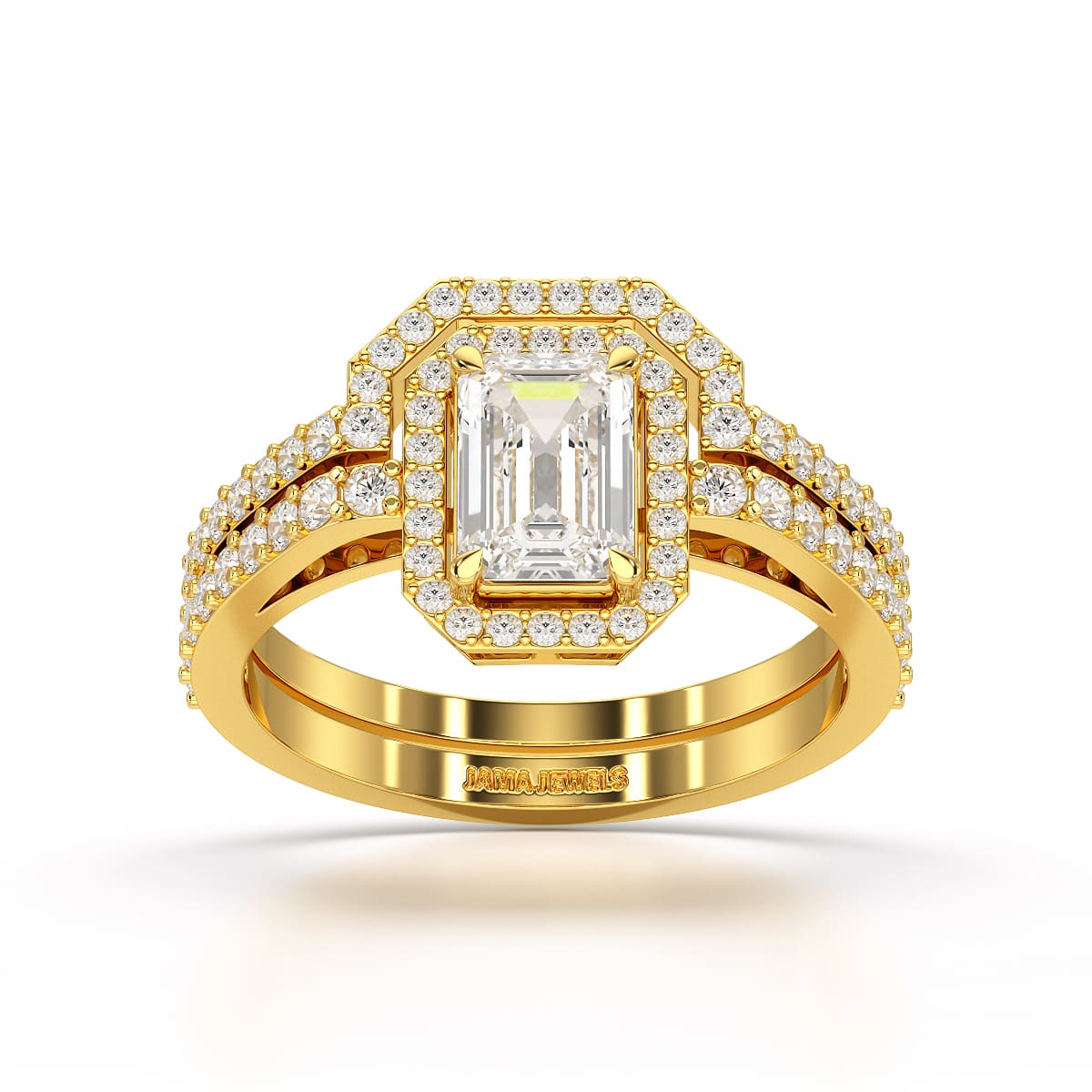 1.63 CT Emerald Cut Lab Diamond Ring