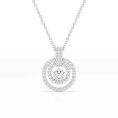 1.6 CT Lab Diamond Round Cut Pendant