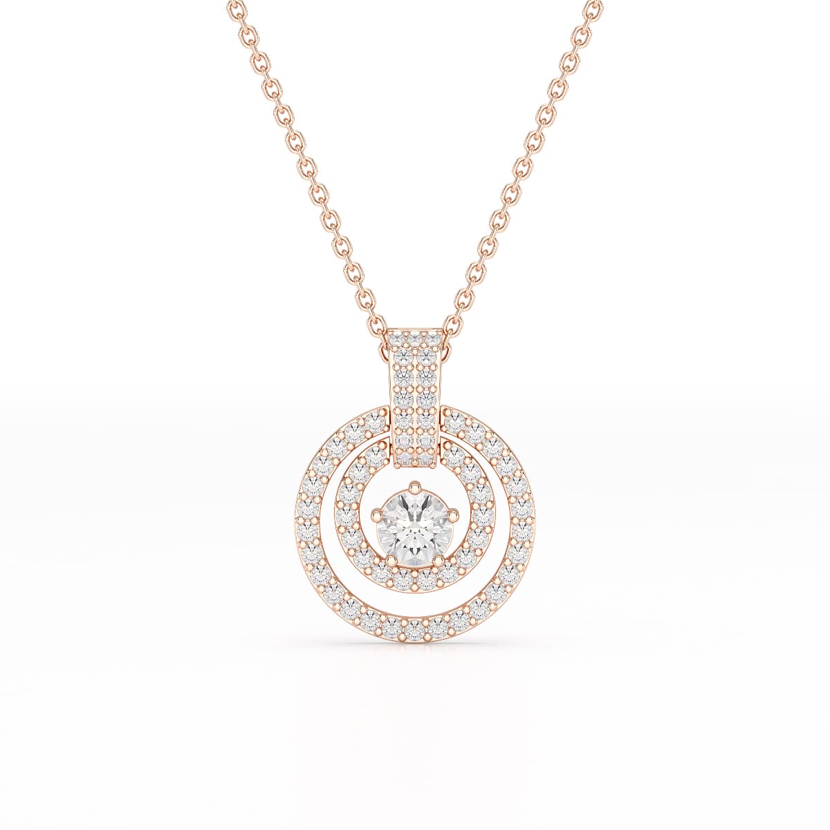 1.6 CT Lab Diamond Round Cut Pendant