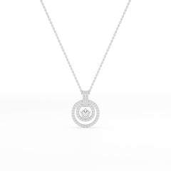 1.6 CT Lab Diamond Round Cut Pendant