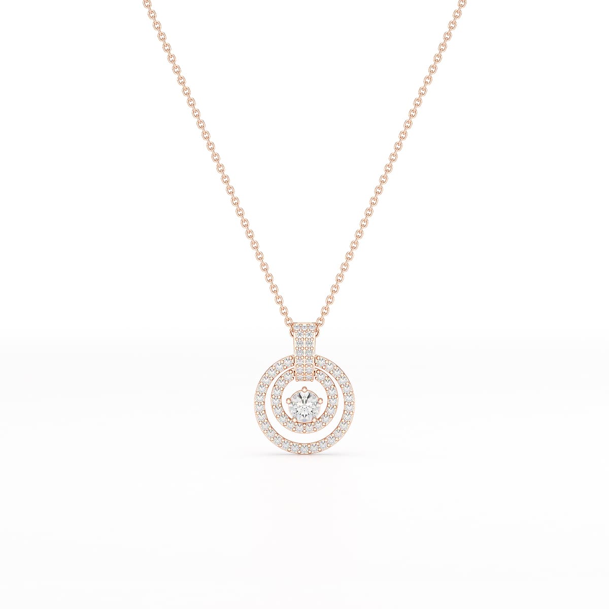 1.6 CT Lab Diamond Round Cut Pendant