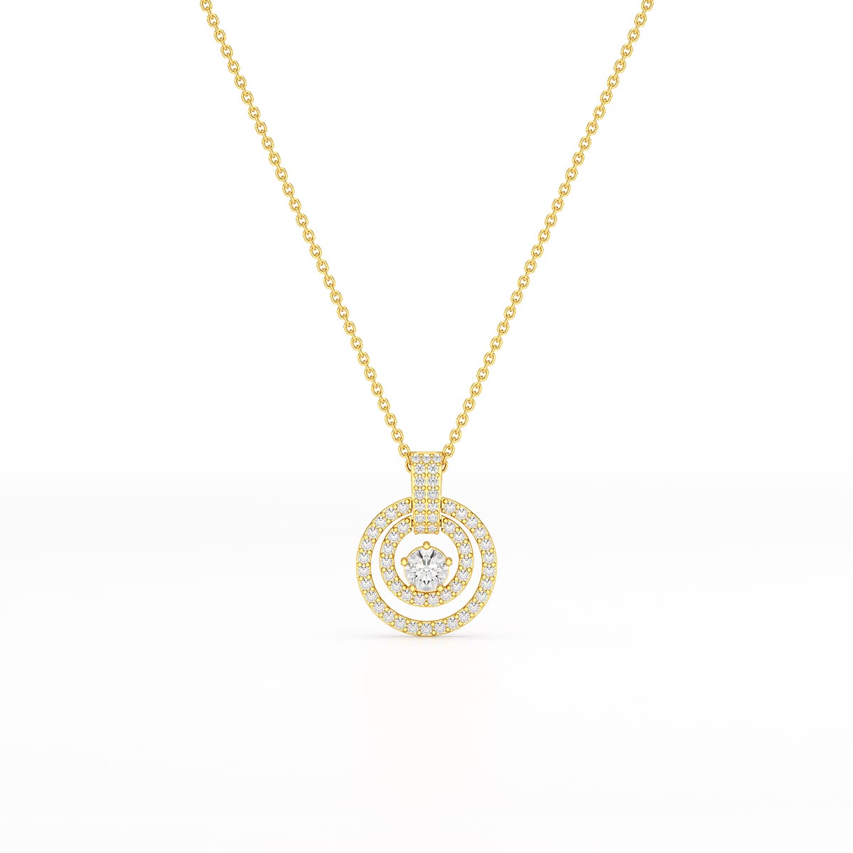 1.6 CT Lab Diamond Round Cut Pendant