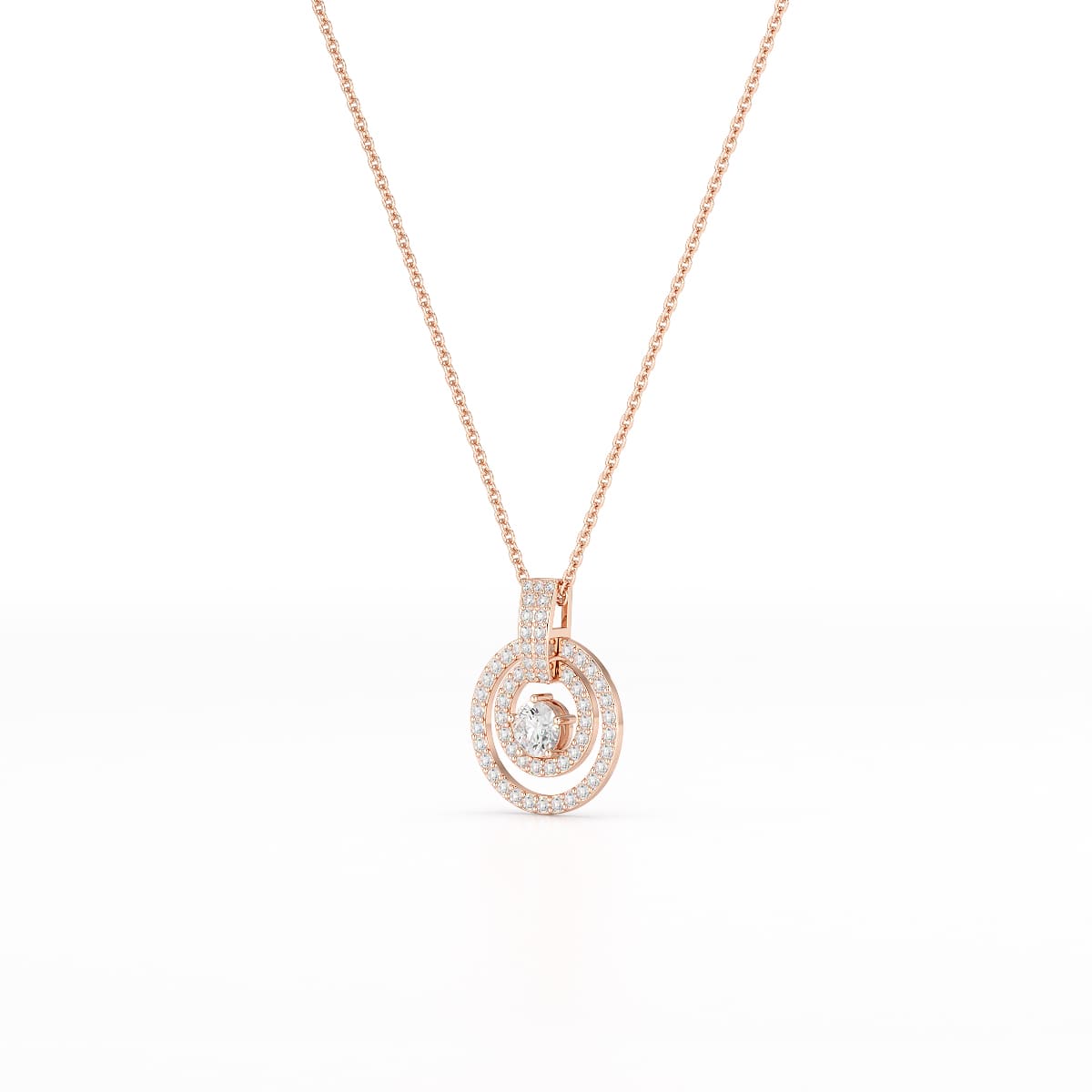 1.6 CT Lab Diamond Round Cut Pendant