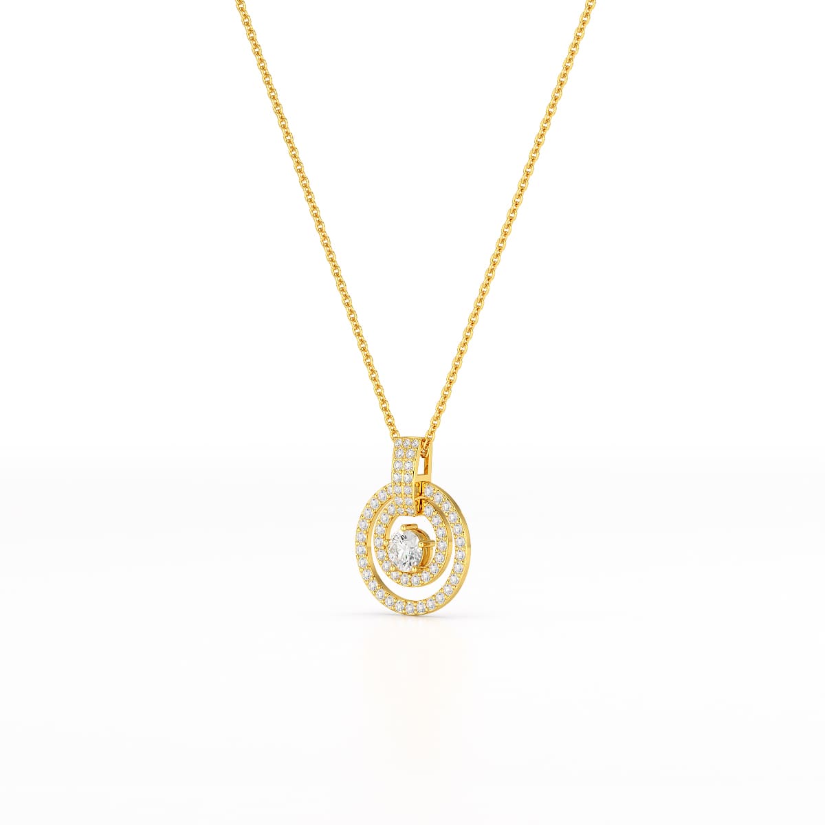 1.6 CT Lab Diamond Round Cut Pendant