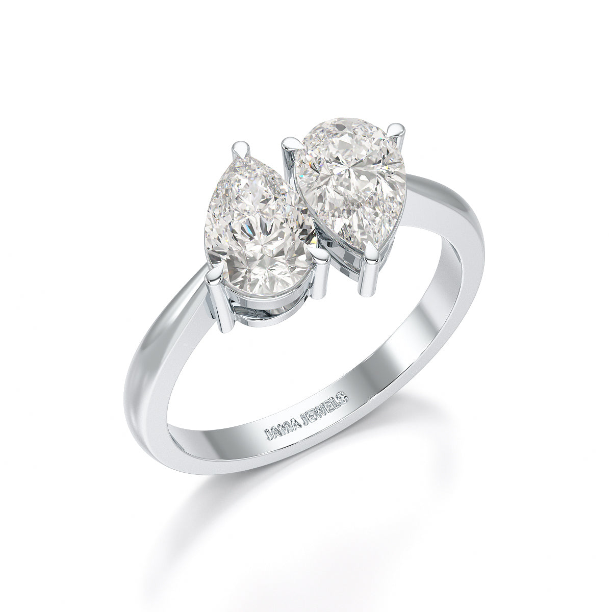 1.6 Carat Pear Cut Lab Diamond Ring