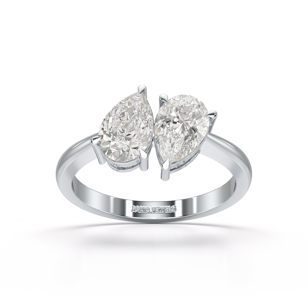 1.6 Carat Pear Cut Lab Diamond Ring