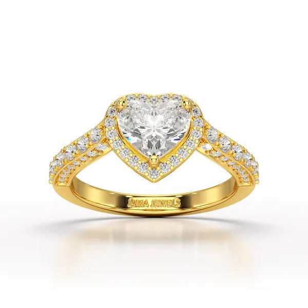 1.73 CT Heart Cut Lab Diamond Engagement Ring - Jama Jewels 