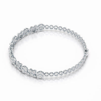 1.73 CT White Gold Lab Diamond Tennis Bracelet