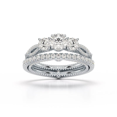 1.78 White Gold Twisted Lab Diamond Ring