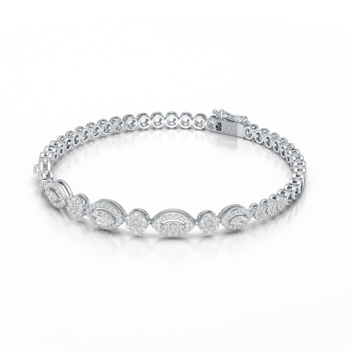 1.7 CT Marquise Cut Diamond Classic Bracelet