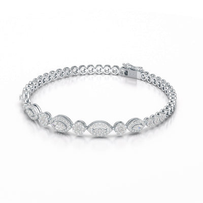 Marquise Cut 1.7 CT Lab Diamond Tennis Bracelet