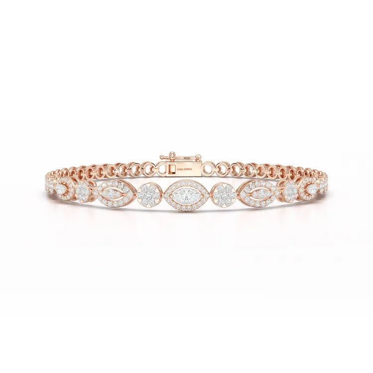 1.7 CT Marquise Cut Diamond Classic Bracelet