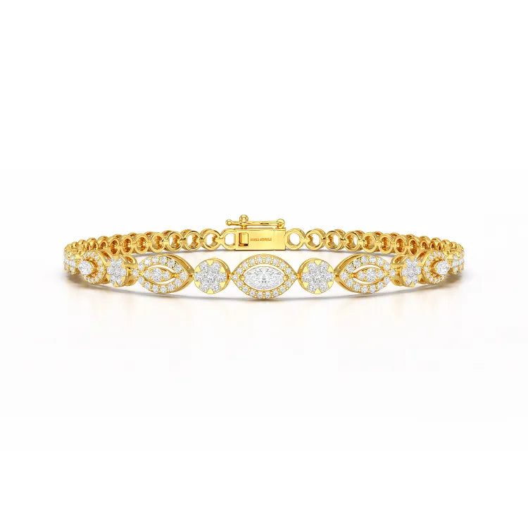 1.7 CT Marquise Cut Diamond Classic Bracelet