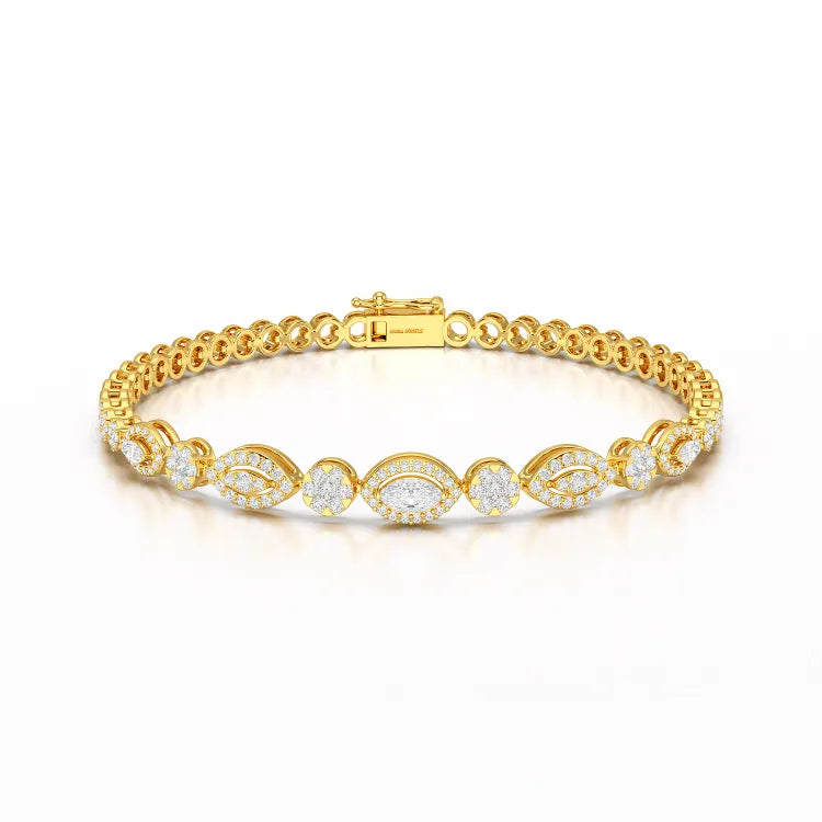 1.7 CT Marquise Cut Diamond Classic Bracelet