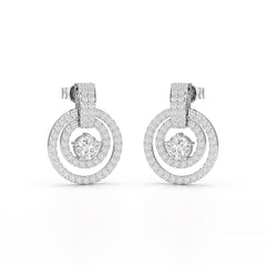 1.86 CT Lab Diamond Circular Stud Earrings