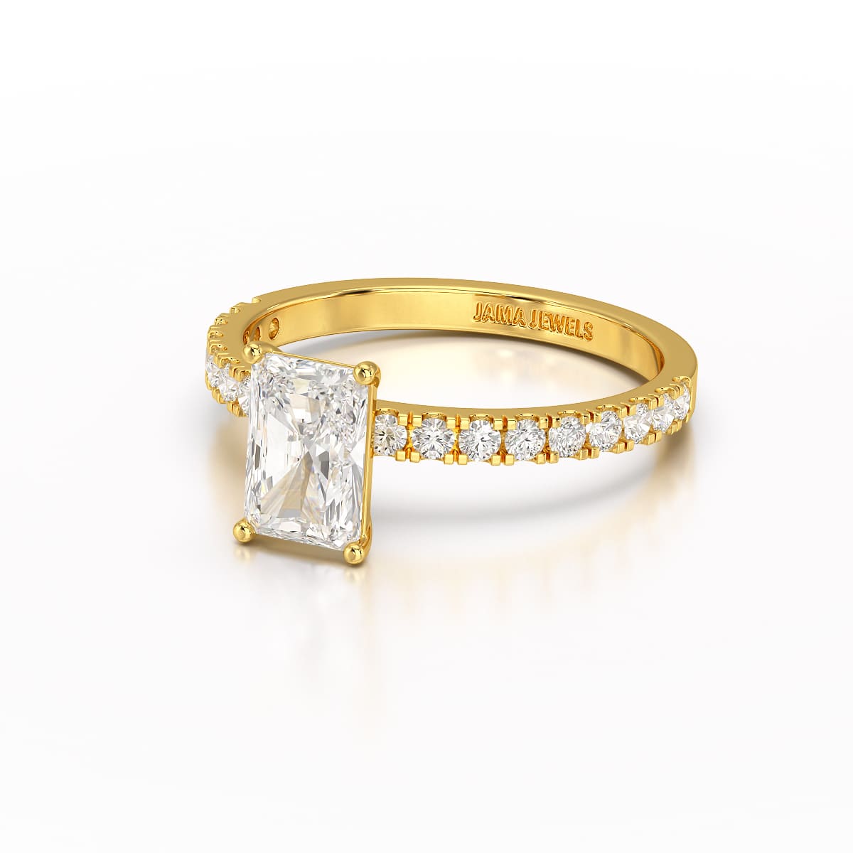 1.88 CT Radiant Cut Lab Diamond Ring