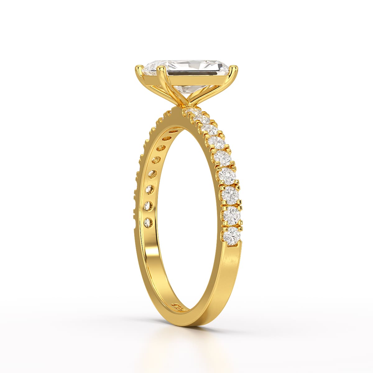 1.88 CT Radiant Cut Lab Diamond Ring