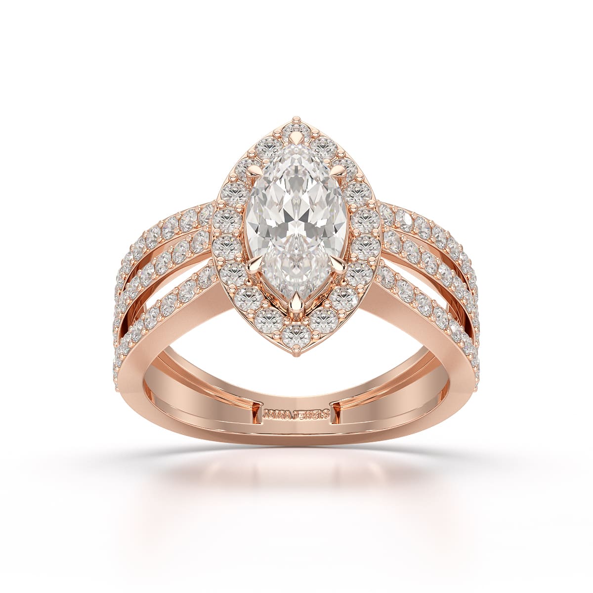 1.88 CT Layered Marquise Cut Lab Diamond Ring