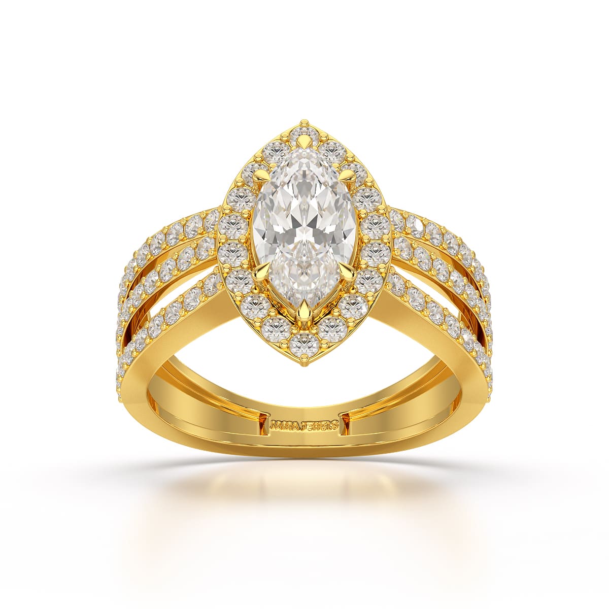 1.88 CT Layered Marquise Cut Lab Diamond Ring