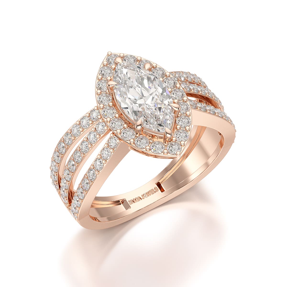 1.88 CT Layered Marquise Cut Lab Diamond Ring