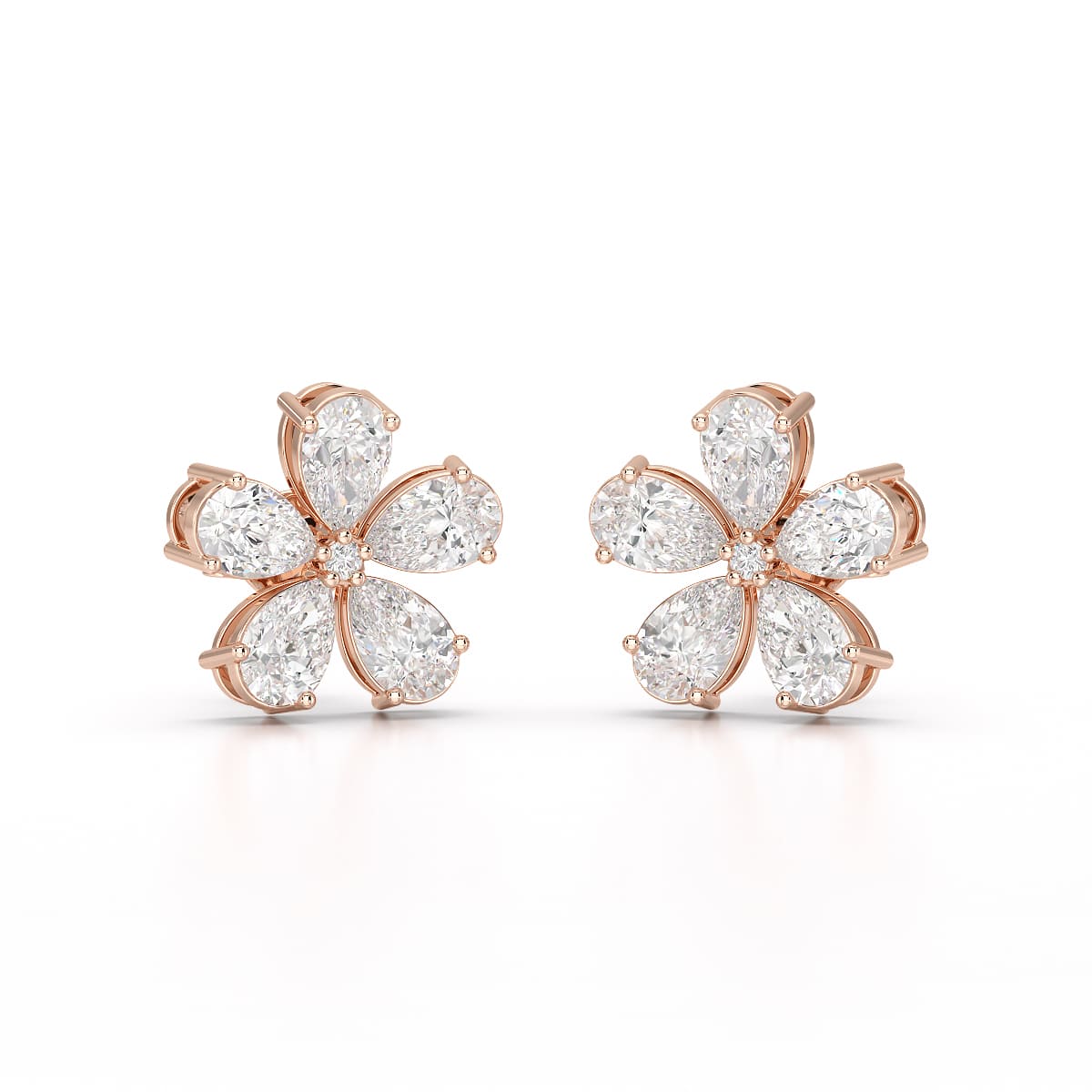 1.82 CT Lab Diamond Pear Cut Stud Earrings