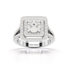 1.99 CT Lab Diamond Round Cut Halo Diamond