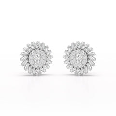 1.9 CT Lab Diamond Taper Stud Earring