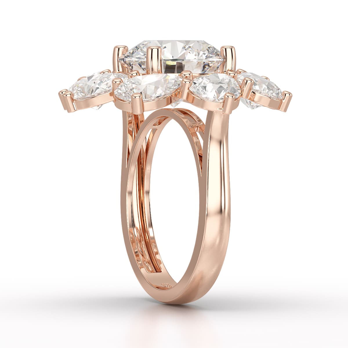 10.43 CT Halo Lab Diamond Ring