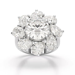 10.43 CT Halo Lab Diamond Ring