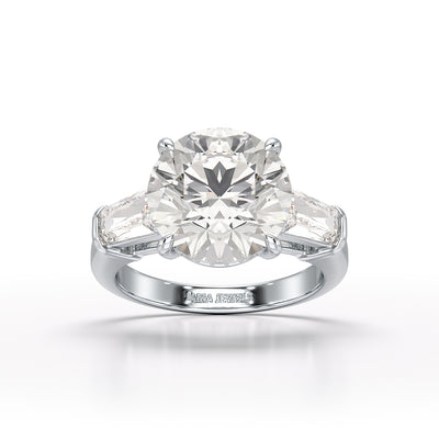 Three Stone Lab Diamond 2.74 CT Wedding Ring