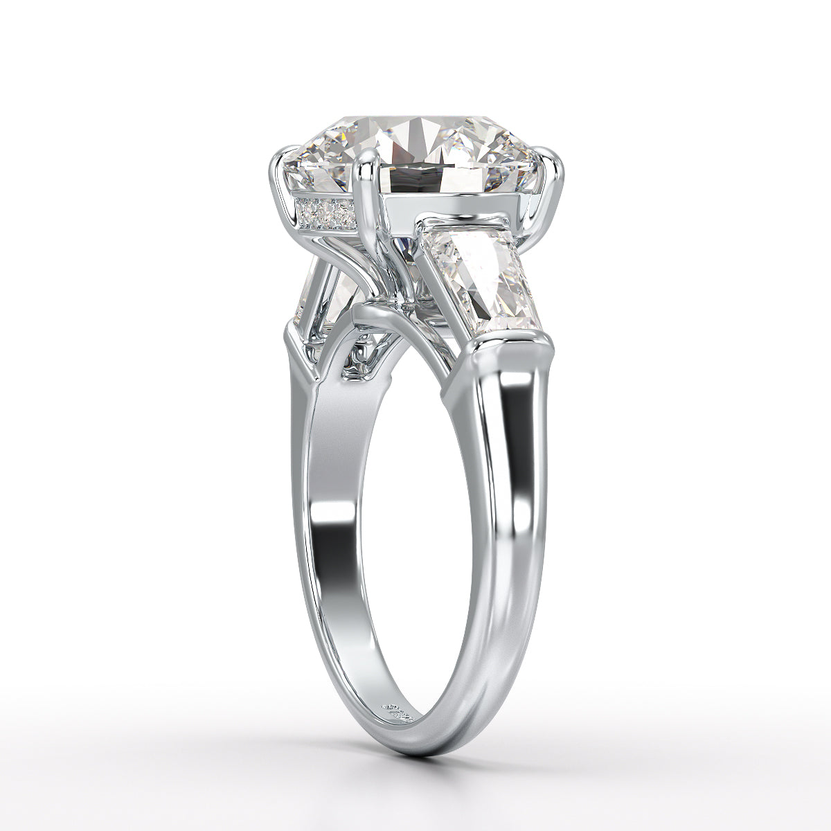 Three Stone Lab Diamond 2.74 CT Wedding Ring