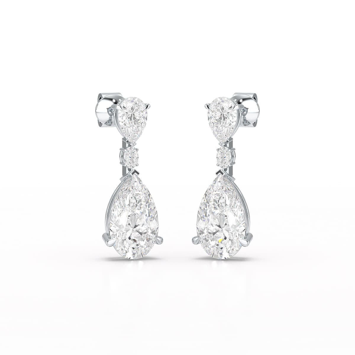 11.98 CT Pear Cut Lab Diamond Drop Earring