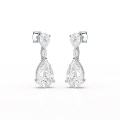 11.98 CT Pear Cut Lab Diamond Drop Earring