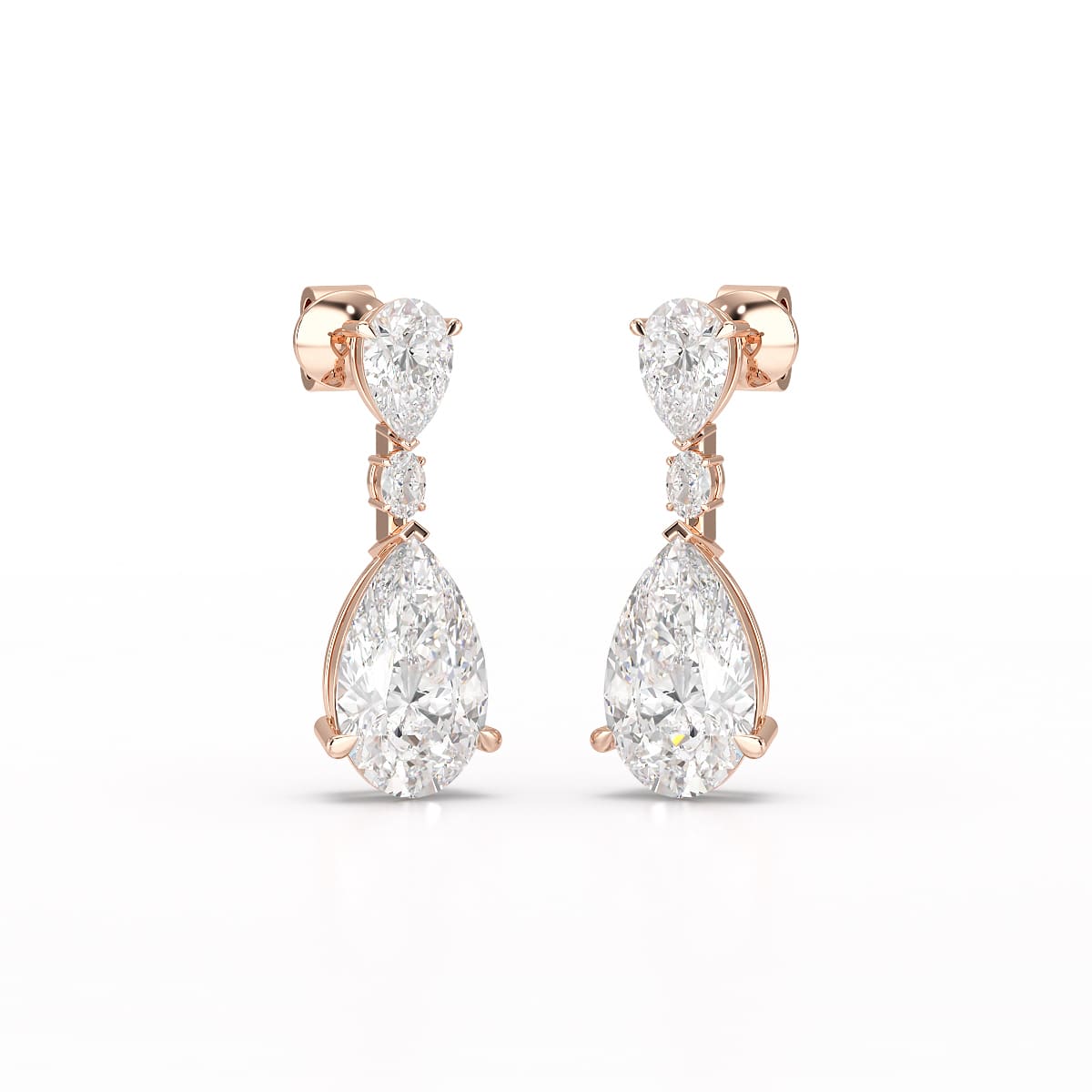 11.98 CT Pear Cut Lab Diamond Drop Earring