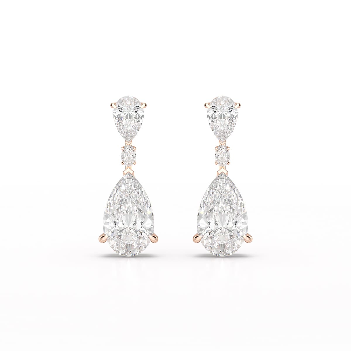 11.98 CT Pear Cut Lab Diamond Drop Earring