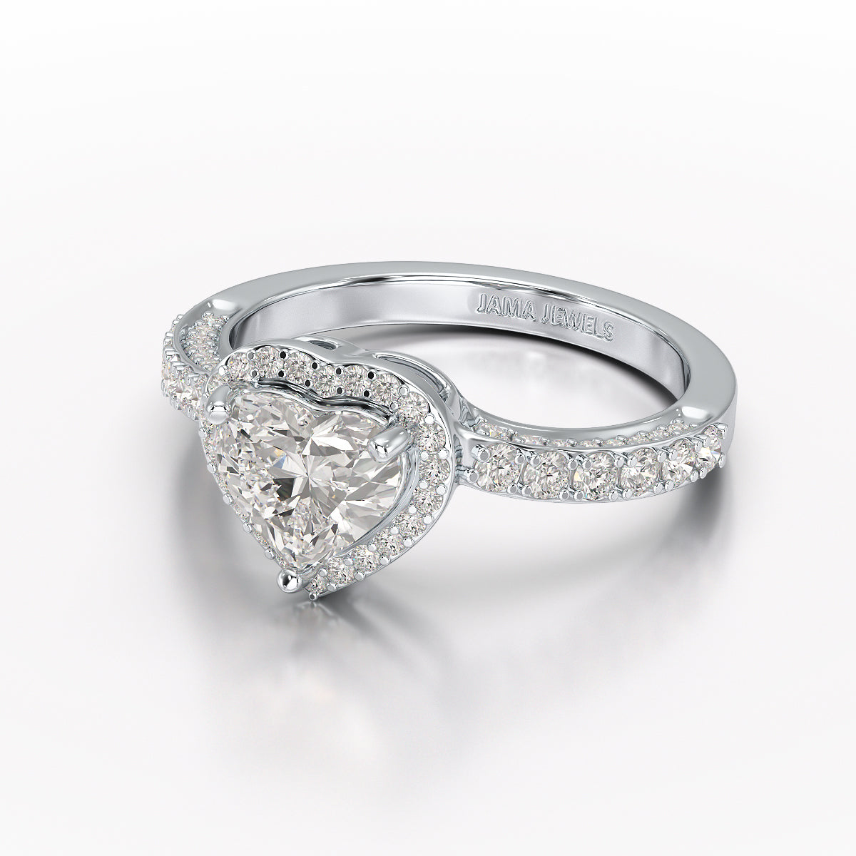 1.73 CT Heart Cut Lab Diamond Engagement Ring