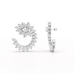 12.2 CT Marquise Cut Lab Diamond Earring