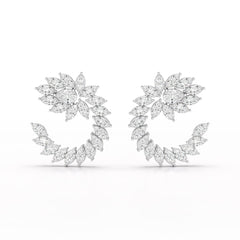 12.2 CT Marquise Cut Lab Diamond Earring