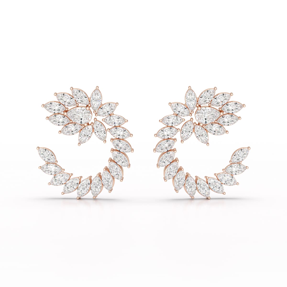 12.2 CT Marquise Cut Lab Diamond Earring