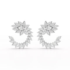 12.2 CT Marquise Cut Lab Diamond Earring