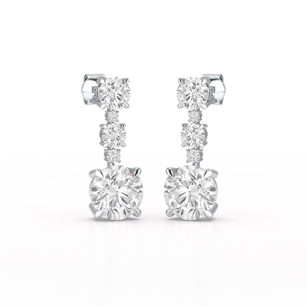 13.31 CT Round Cut Dangle Drop Earring