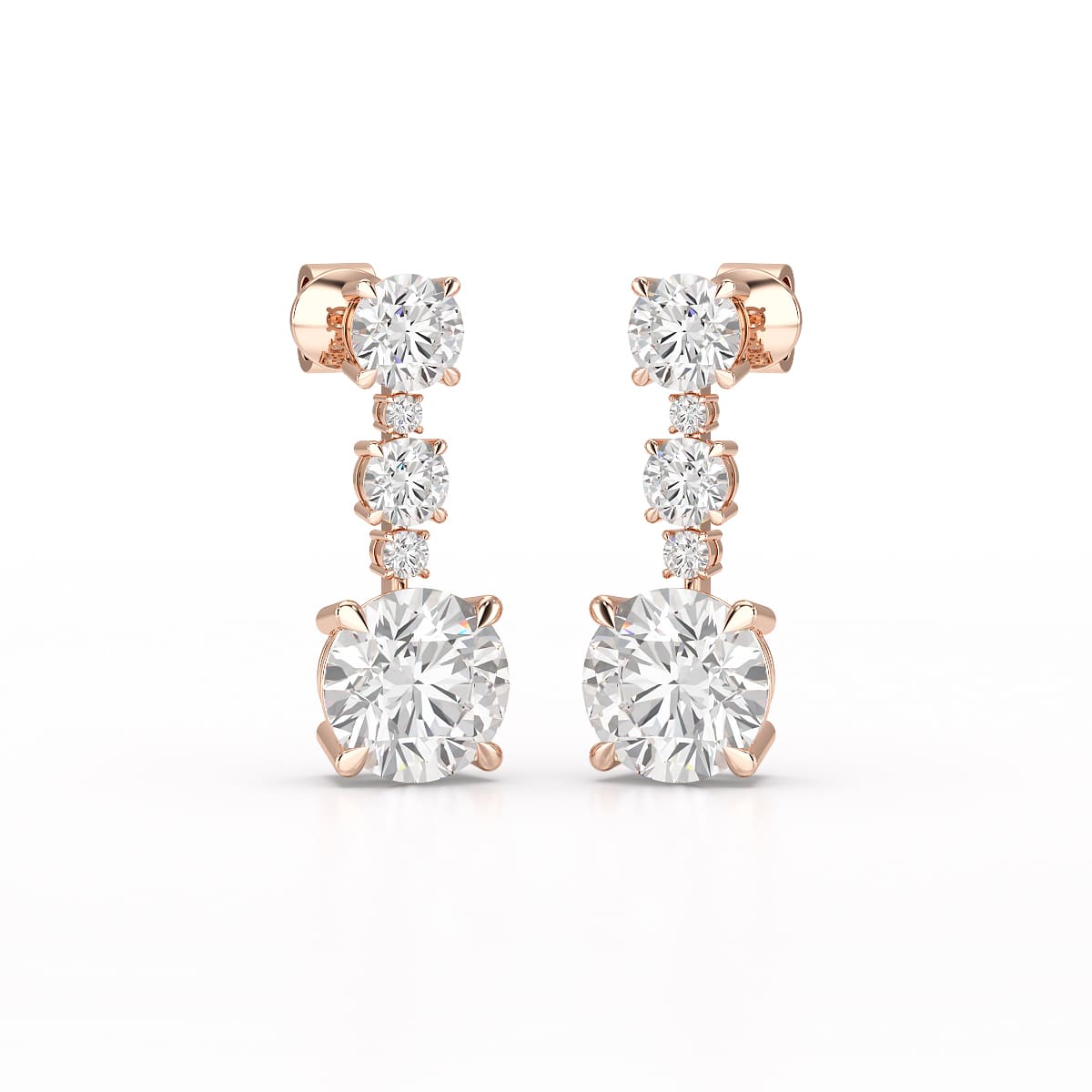 13.31 CT Round Cut Dangle Drop Earring