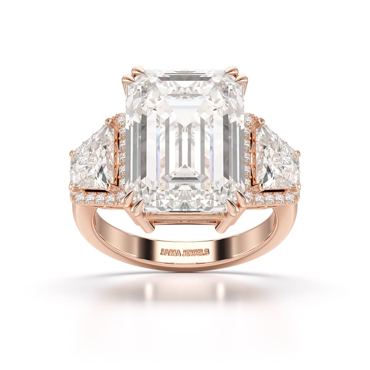 13.49 CT Emerald Cut Lab Diamond Ring