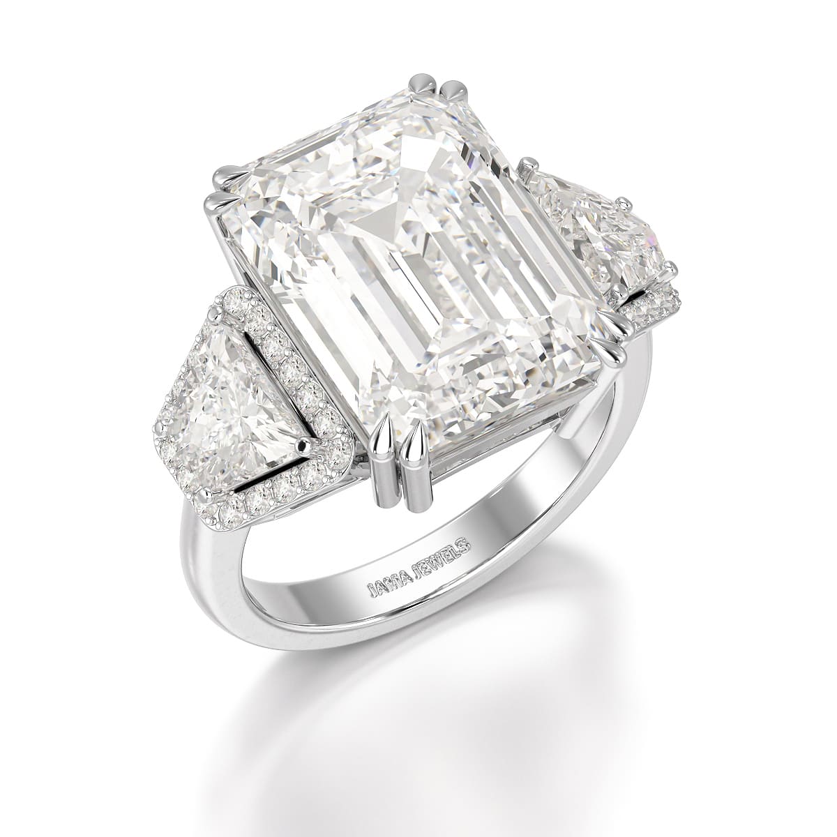 13.49 CT Emerald Cut Lab Diamond Ring