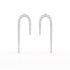 14.26 CT Round Cut Lab Diamond Drop Earrings