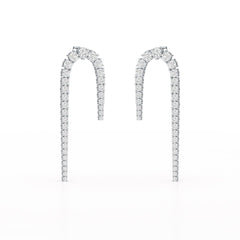 14.26 CT Round Cut Lab Diamond Drop Earrings