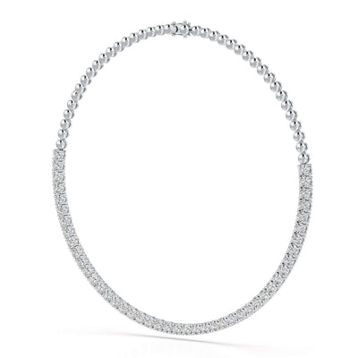 15.86 CT Round Brilliant Riviere Lab Diamond Necklace